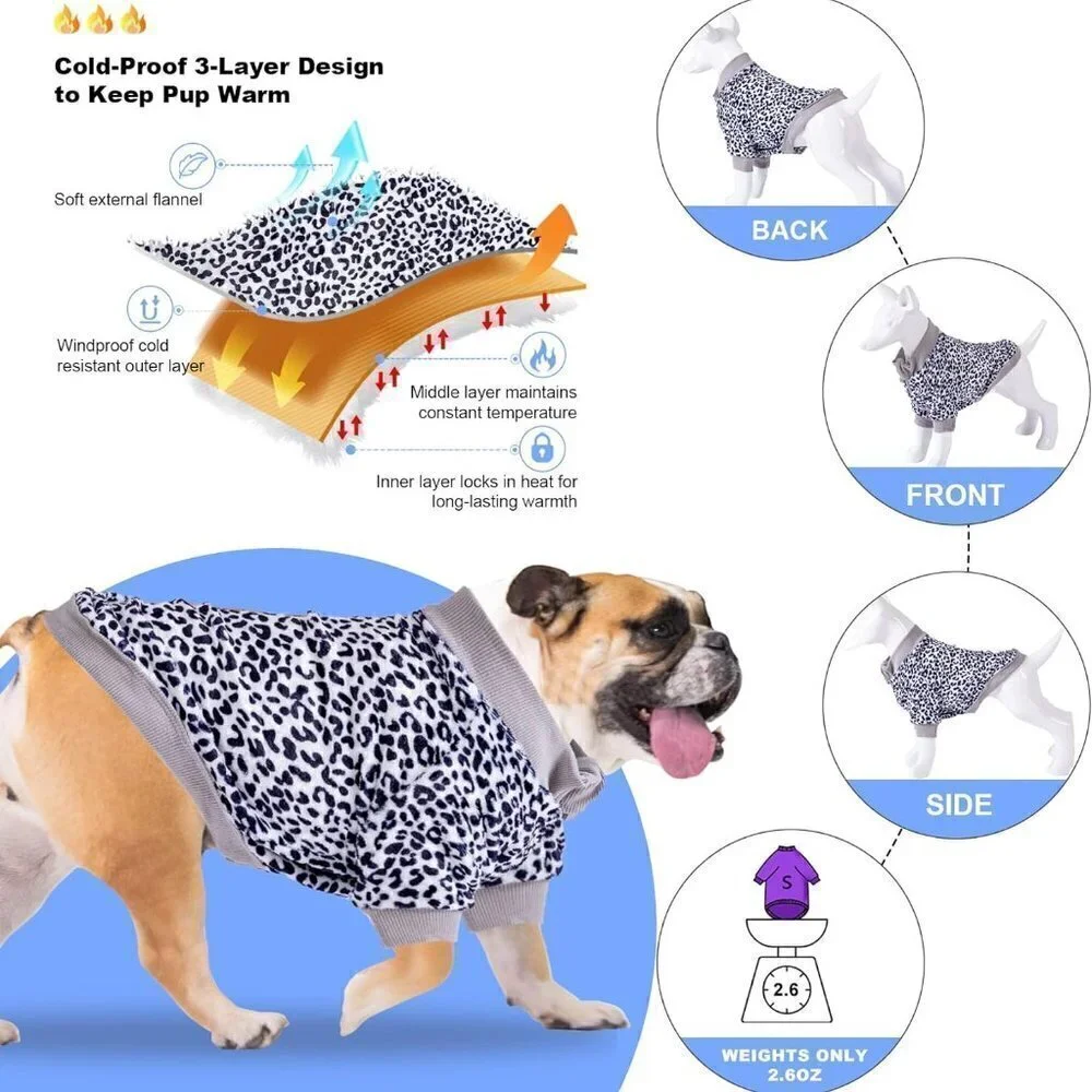LovinPet  Dog Jacket Warm Upgraded Flannel Fabric SMALL PLUS - BRAND NEW